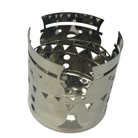 YANKEE CANDLE FESTIVE CHROME SNOWMAN JAR CANDLE HOLDER SLEEVE METAL Holiday - Picture 2 of 4